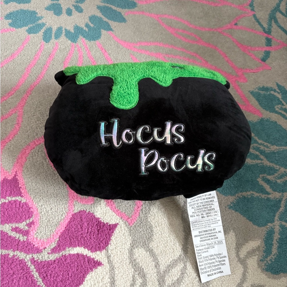 Hocus Pocus Witches Cauldron Pillow